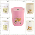 Fashionable and Creative Plastic Round Push Trash Bin (FF-5257-3)